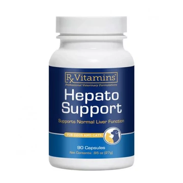 Rx Vitamins Hepato Support 90 db kapszula kutyák és macskák májvédelmére, silymarin és B-vitamin komplexszel