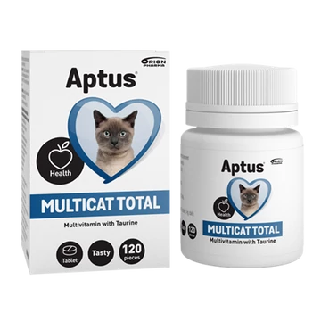 Aptus Multicat tabletta 120 db macskáknak lazacízesítésű vitamin- és ásványianyag-kiegészítő kölyköknek és felnőtteknek