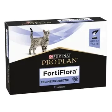Purina Pro Plan FortiFlora macska probiotikum 7x1g tasakos kiszerelésben, emésztés támogatására