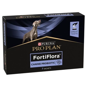 PRO PLAN FortiFlora probiotikum kutyáknak 7x1g tasakos kiszerelésben, bélflóra támogatására