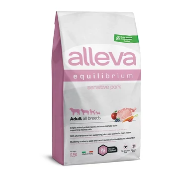 Alleva Equilibrium Érzékeny Felnőtt Kutyáknak Sertés gluténmentes 2 kg