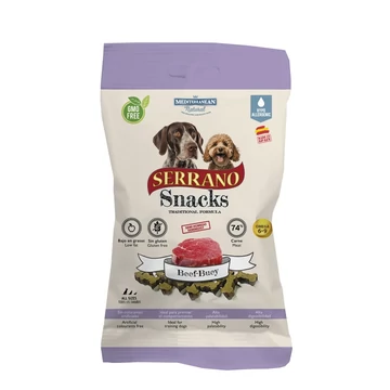  Mediterranean Natural Serrano Snacks Marhahússal hipoallergén kutyajutalomfalat