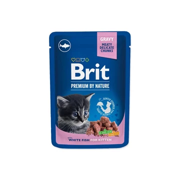 Brit Premium kölyökmacska eledel fehér hallal 24x100g
