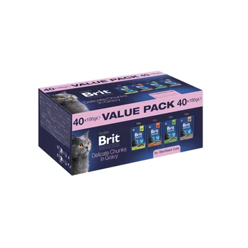 Brit Premium alutasakos macskaeledel sterilizált macskáknak 40x100g
