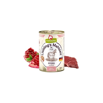 GranataPet Liebling’s Mahlzeit Ló PUR gabonamentes nedves kutyatáp konzerv 400 g