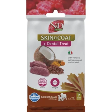 N&amp;amp;D Fogtisztító Jutalomfalat Kutyáknak – Bőr és Szőrzet 100g