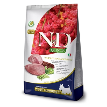 N&amp;amp;D Quinoa Weight Management Bárány Brokkoli Adult Mini 2,5 kg száraz kutyatáp