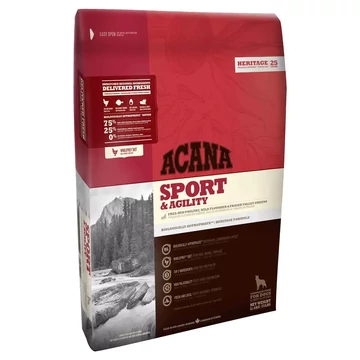 ACANA HERITAGE Sport &amp;amp; Agility 11,4kg száraztáp - prémium kutyatáp aktív kutyáknak, gabonamentes formula