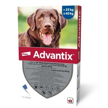 Advantix 400 spot on 4 ml 25-40 kg kutyáknak bolha és kullancs ellen