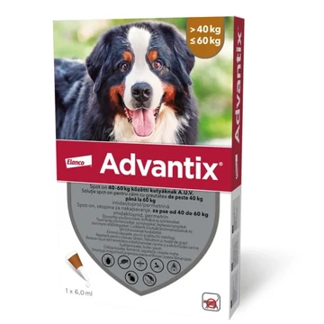 Advantix spot on 40-60 kg kutyáknak 1x6 ml bolha és kullancs elleni csepp