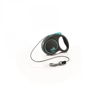 Flexi Black Design zsinóros automata póráz XS 3m 8kg-ig kék kistestű kutyáknak
