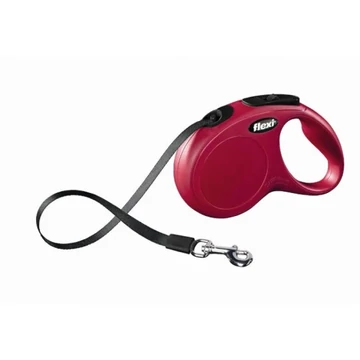 Flexi New Classic szalagos automata póráz M 5m 25kg-ig piros közepes kutyáknak