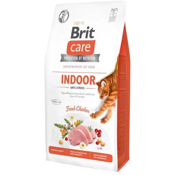 Brit Care Indoor Anti Stress macskatáp csirkével 2 kg