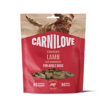Carnilove Dog Crunchy Snack bárányos tőzegáfonyás gabonamentes kutyajutalomfalat 200g