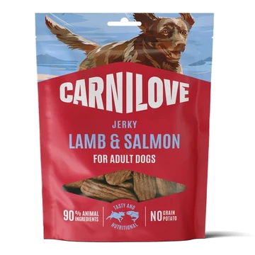 Carnilove Dog Jerky Lamb &amp;amp; Salmon bárányos lazacos gabonamentes kutyajutalomfalat 100g