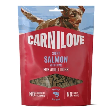 Carnilove Dog Soft Snack lazacos kakukkfüves gabonamentes puha kutyajutalomfalat kistestű kutyáknak 200g
