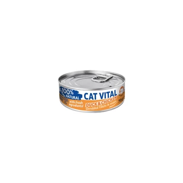 Cat Vital konzerv kacsa és csirkefilé falatok szószban 70g felnőtt macskáknak