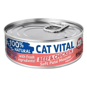 Cat Vital mousse marhával és csirkével 85g gabonamentes macskaeledel