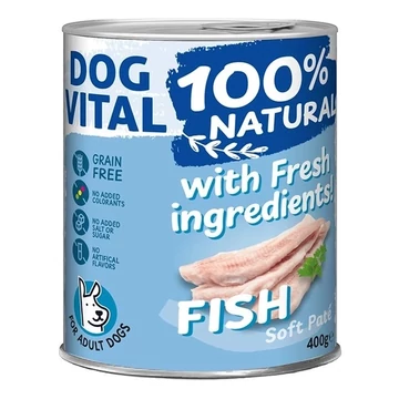 Dog Vital 100% Natural Soft Paté Fish 400g felnőtt kutyáknak