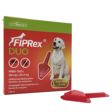 Fiprex Duo L rácsepegtető oldat kutyáknak – bolha, kullancs és szőrtetű elleni védelem