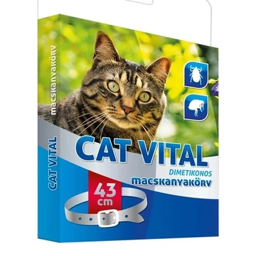 Cat Vital dimetikonos macskanyakörv piros 43 cm bolha kullancs ellen
