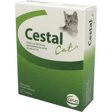 Cestal Cat rágótabletta macskáknak 80 20 mg 2 db féreghajtó