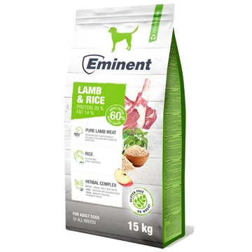 Eminent Lamb &amp;amp; Rice 15+2 kg prémium kutyatáp csomagolás