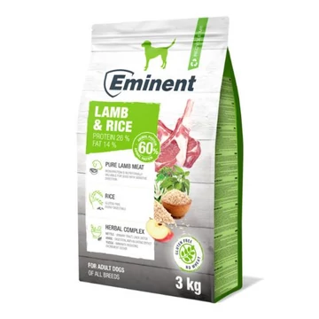 Eminent Lamb &amp;amp; Rice 3kg prémium kutyatáp csomagolás