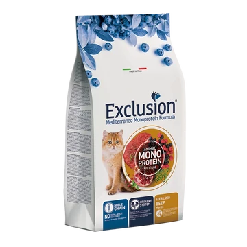 Exclusion Mono Noble Grain Cat Sterilized Beef 12kg marhás macskatáp