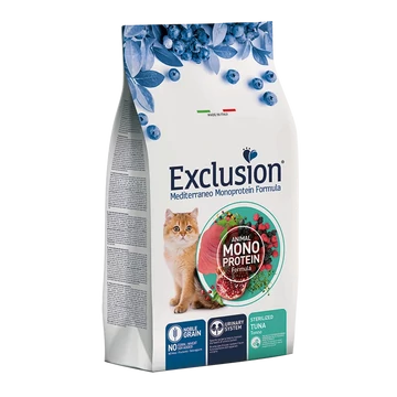 Exclusion Mono Noble Grain Cat Sterilized Tuna 12kg tonhalas macskatáp