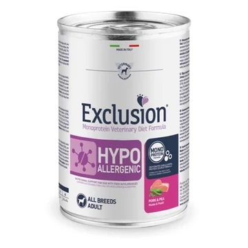 Exclusion Hypoallergenic Pork and Pea 400g nedves kutyatáp sertéssel
