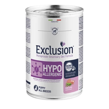 Exclusion Hypoallergenic Puppy Pork and Pea 400g nedves kutyatáp kölyök kutyáknak