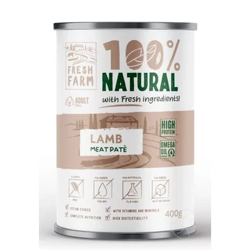 Fresh Farm Smooth pate lamb 400g bárányos lágy pástétom nedves kutyaeledel felnőtt kutyáknak