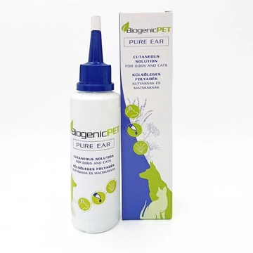 BiogenicPet Pure Ear – természetes fültisztító kutyáknak és macskáknak, 100ml