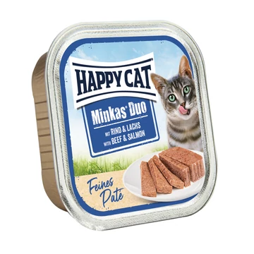 Happy Cat minkas duo marha - lazac 16x100g