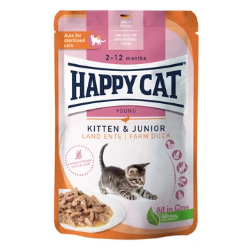 Happy Cat Kitten Kacsa Alutasakos nedves eledel kölyökmacskáknak kacsahússal