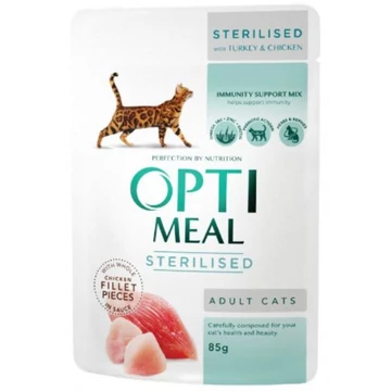 Optimeal Steril Pulyka Csirke 12x85g nedves macskaeledel