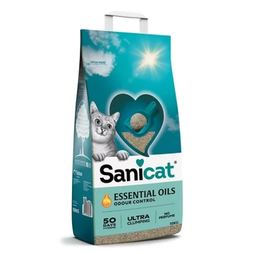 Sanicat macskaalom ESSENTIAL OILS Unscentented white - illatmentes 10kg 