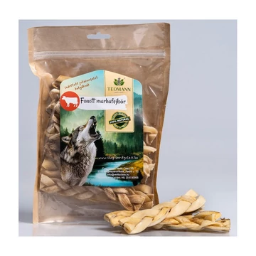 Teomann szárított fonott marhafejbőr 15 cm kutyáknak - 10db