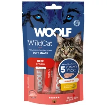 Woolf Wildcat krémsnack marha garnéla olaj macskáknak 70 g