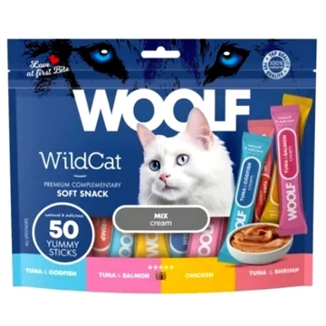 Woolf Wildcat krémsnack MIX macskáknak 50×14 g 700 g
