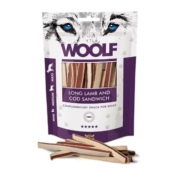 Woolf bárány tőkehal szendvics jutalomfalat kutyáknak 100 g