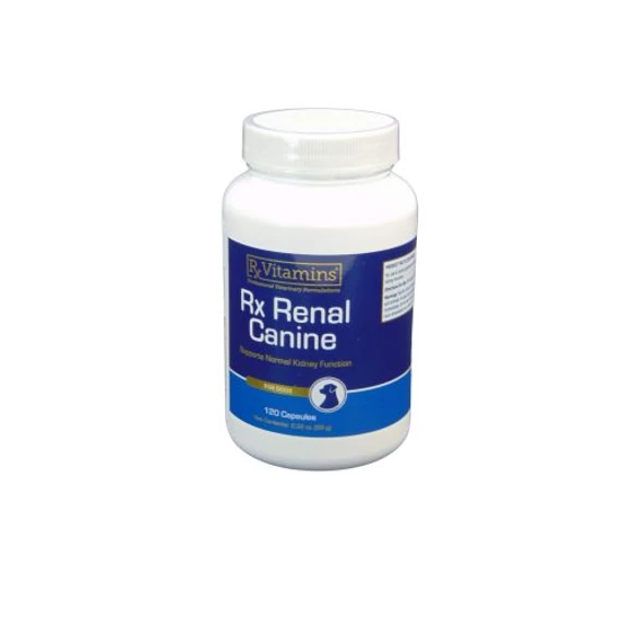 Rx Vitamins Renal Canine 120 db kapszula kutyáknak a vese egészségének és funkciójának támogatására, antioxidánsokkal és aminosavakkal