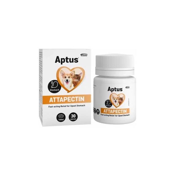 Aptus Attapectin emésztést könnyítő tabletta 30 db kutyáknak és macskáknak átmeneti emésztési zavarokra
