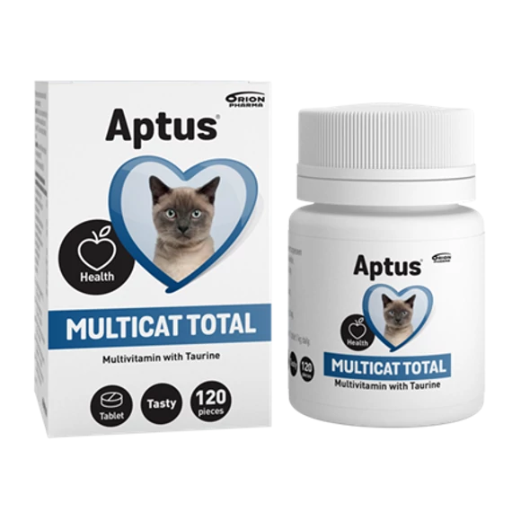 Aptus Multicat tabletta 120 db macskáknak lazacízesítésű vitamin- és ásványianyag-kiegészítő kölyköknek és felnőtteknek