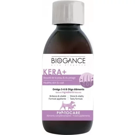 Biogance Phytocare Kera+ omega-3 és omega-6 olaj kutyáknak és macskáknak a bőr és szőrzet egészségéért