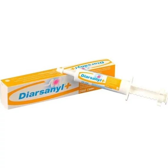 Diarsanyl paszta 10 ml kutyáknak és macskáknak hasmenés ellen bélrendszer támogató fecskendős adagoló