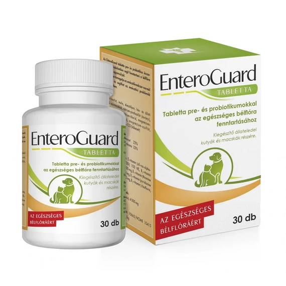 EnteroGuard tabletta 30 db kutyáknak és macskáknak bélflóra és emésztés támogatására