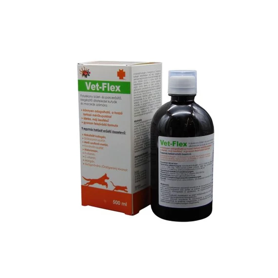 Vet-Flex folyékony ízületvédő kutyáknak és macskáknak 500 ml adagoló kupakkal