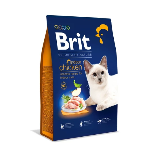 Brit Premium Indoor Chicken macskatáp 1,5 kg lakásban tartott macskáknak